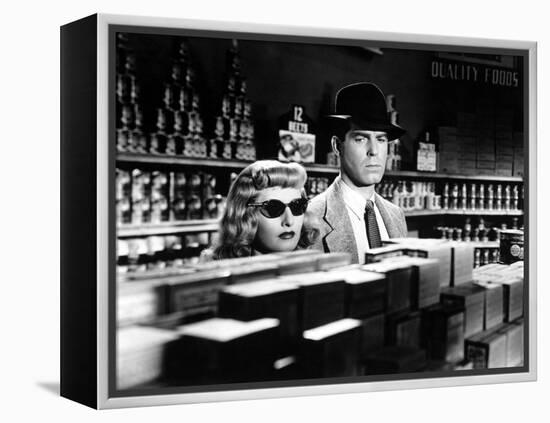 Double Indemnity, Barbara Stanwyck, Fred MacMurray, 1944-null-Framed Stretched Canvas