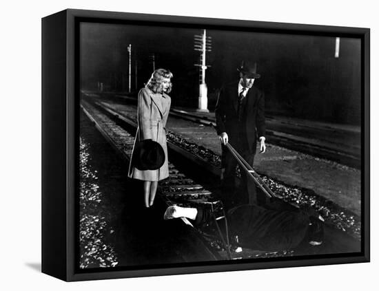 Double Indemnity, Barbara Stanwyck, Fred MacMurray, 1944-null-Framed Stretched Canvas