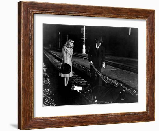 Double Indemnity, Barbara Stanwyck, Fred MacMurray, 1944-null-Framed Photo