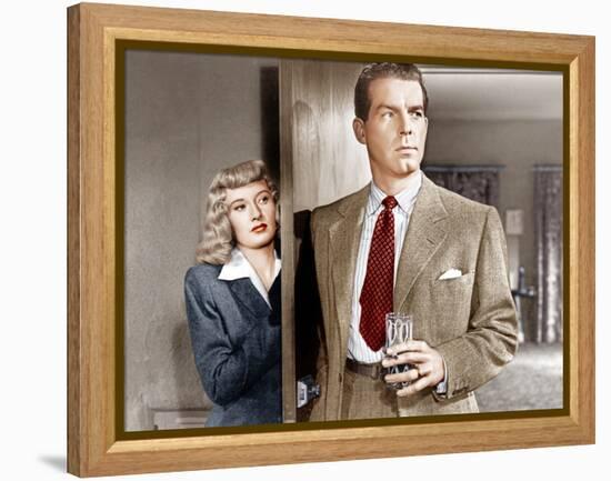 Double Indemnity, Barbara Stanwyck, Fred MacMurray, 1944-null-Framed Stretched Canvas