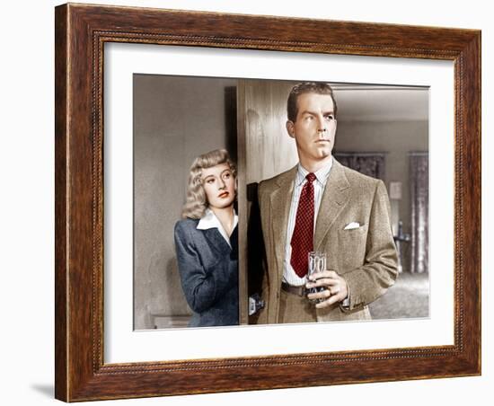 Double Indemnity, Barbara Stanwyck, Fred MacMurray, 1944-null-Framed Photo