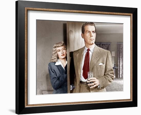 Double Indemnity, Barbara Stanwyck, Fred MacMurray, 1944-null-Framed Photo