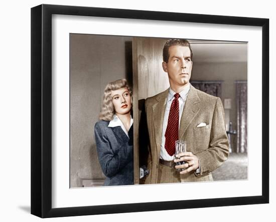 Double Indemnity, Barbara Stanwyck, Fred MacMurray, 1944-null-Framed Photo