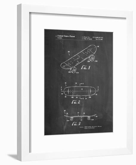 Double Kick Skateboard Patent-Cole Borders-Framed Art Print