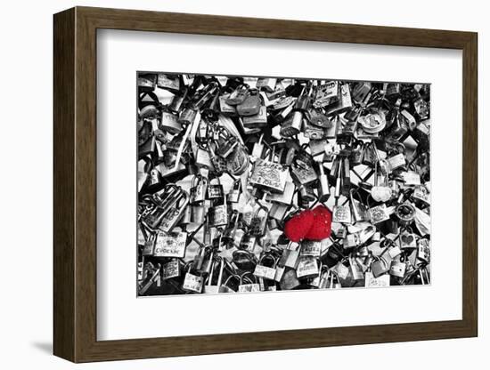 Double locks - Eternal Love - Paris - France-Philippe Hugonnard-Framed Photographic Print