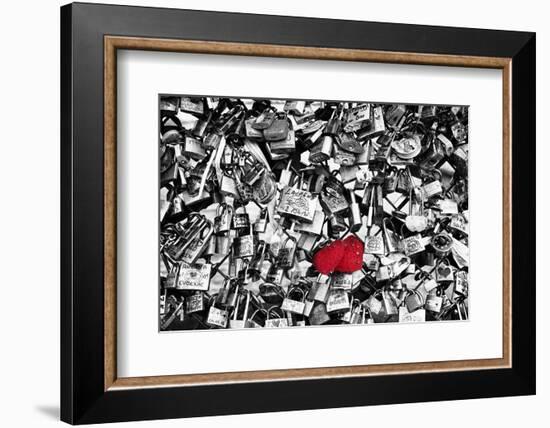 Double locks - Eternal Love - Paris - France-Philippe Hugonnard-Framed Photographic Print