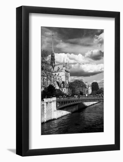 Double Pont Bridge - Notre Dame Cathedral - Paris - France-Philippe Hugonnard-Framed Photographic Print