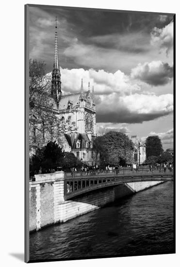 Double Pont Bridge - Notre Dame Cathedral - Paris - France-Philippe Hugonnard-Mounted Photographic Print