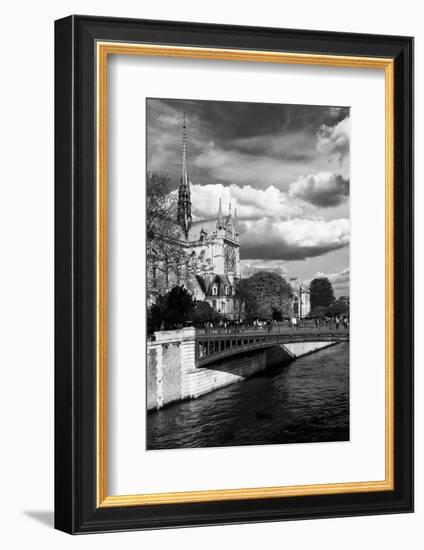 Double Pont Bridge - Notre Dame Cathedral - Paris - France-Philippe Hugonnard-Framed Photographic Print