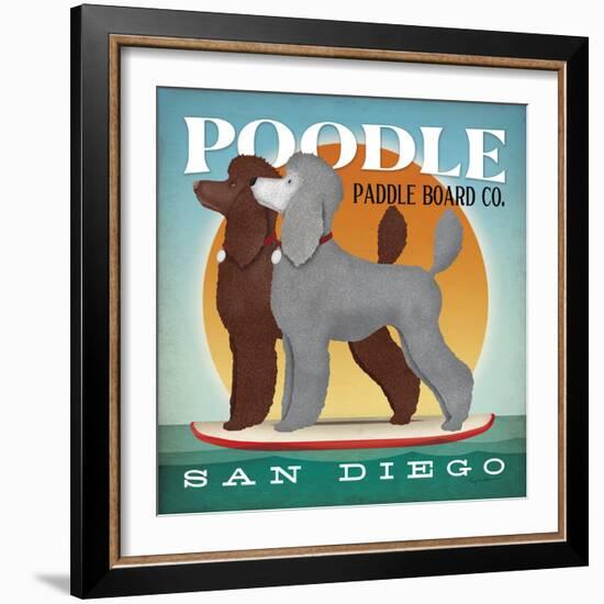 Double Poodle Paddle Board-Ryan Fowler-Framed Art Print