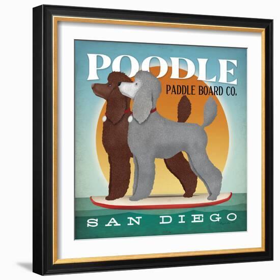 Double Poodle Paddle Board-Ryan Fowler-Framed Art Print