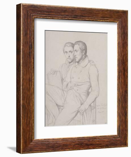 Double portrait d'Hyppolyte et Paul Flandrin-Hippolyte Flandrin-Framed Giclee Print