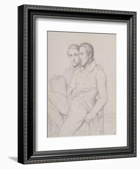 Double portrait d'Hyppolyte et Paul Flandrin-Hippolyte Flandrin-Framed Giclee Print