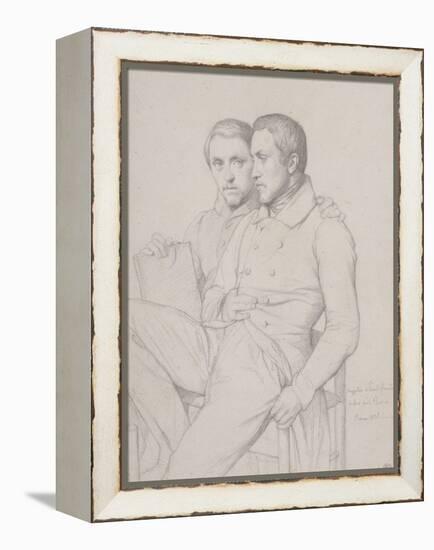 Double portrait d'Hyppolyte et Paul Flandrin-Hippolyte Flandrin-Framed Premier Image Canvas