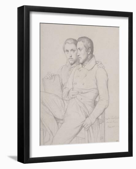 Double portrait d'Hyppolyte et Paul Flandrin-Hippolyte Flandrin-Framed Giclee Print