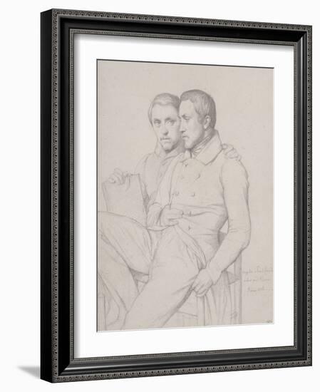 Double portrait d'Hyppolyte et Paul Flandrin-Hippolyte Flandrin-Framed Giclee Print