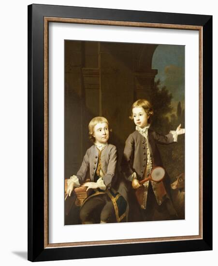 Double Portrait of Henry Penruddocke Wyndham and his Brother Wandham-Joseph Highmore-Framed Giclee Print