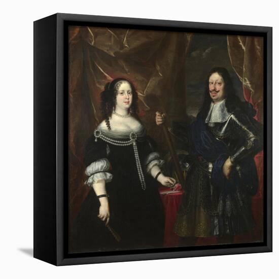 Double Portrait of the Grand Duke Ferdinand II of Tuscany and His Wife Vittoria Della Rovere, 1660S-Justus Sustermans-Framed Premier Image Canvas