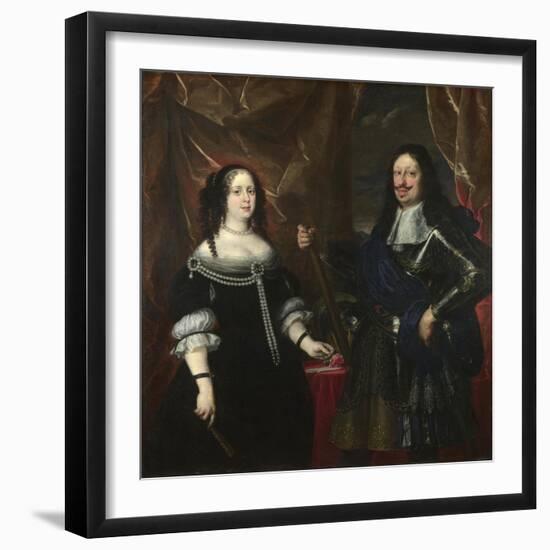 Double Portrait of the Grand Duke Ferdinand II of Tuscany and His Wife Vittoria Della Rovere, 1660S-Justus Sustermans-Framed Giclee Print