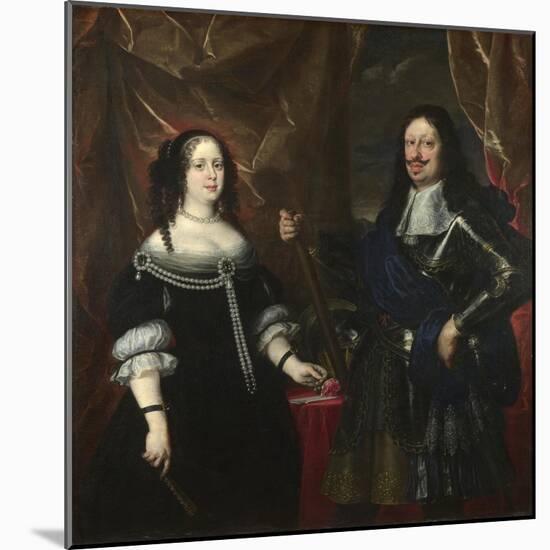 Double Portrait of the Grand Duke Ferdinand II of Tuscany and His Wife Vittoria Della Rovere, 1660S-Justus Sustermans-Mounted Giclee Print