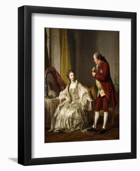 Double Portrait of the Marquis and Marquise de Marigny-Louis Michel Loo-Framed Giclee Print