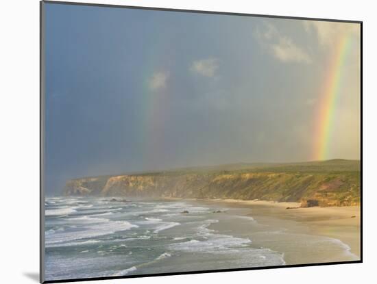 Double Rainbow after Storm at Carrapateira Bordeira Beach, Algarve, Portugal, Europe-Neale Clarke-Mounted Photographic Print