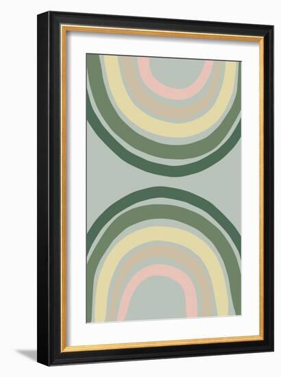 Double Rainbow Green-1x Studio-Framed Giclee Print