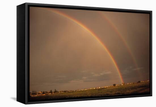 Double Rainbow Over Colorado-Magrath Photography-Framed Premier Image Canvas