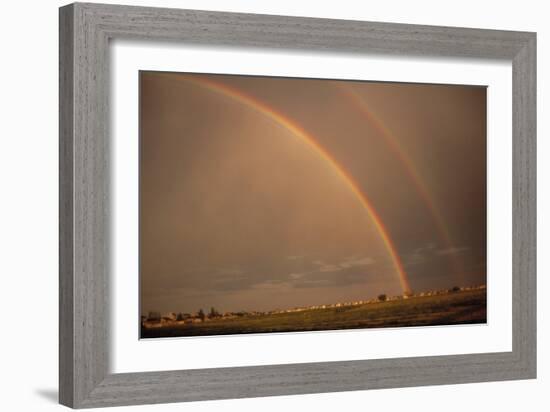 Double Rainbow Over Colorado-Magrath Photography-Framed Photographic Print