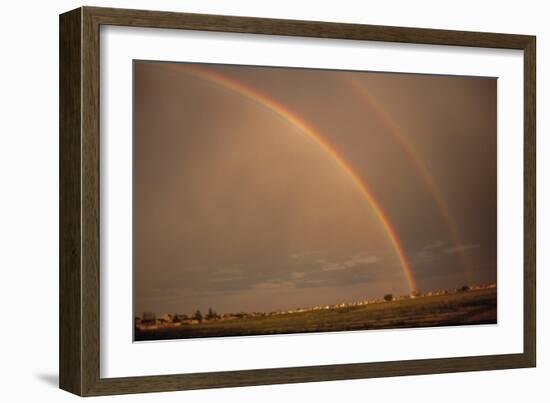 Double Rainbow Over Colorado-Magrath Photography-Framed Photographic Print