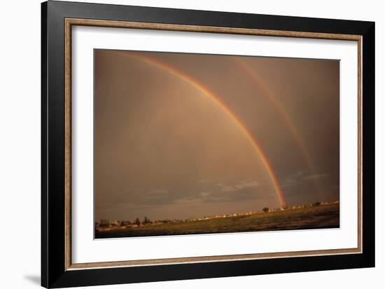 Double Rainbow Over Colorado-Magrath Photography-Framed Photographic Print
