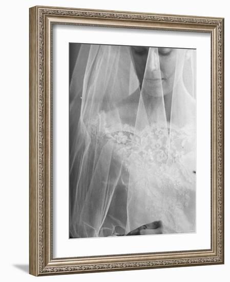 Double Ring Ceremony in Oakes, North Dakota, Bride is Putting Ring on Groom's Finger-Michael Rougier-Framed Photographic Print