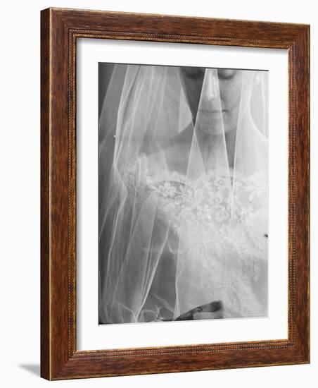 Double Ring Ceremony in Oakes, North Dakota, Bride is Putting Ring on Groom's Finger-Michael Rougier-Framed Photographic Print