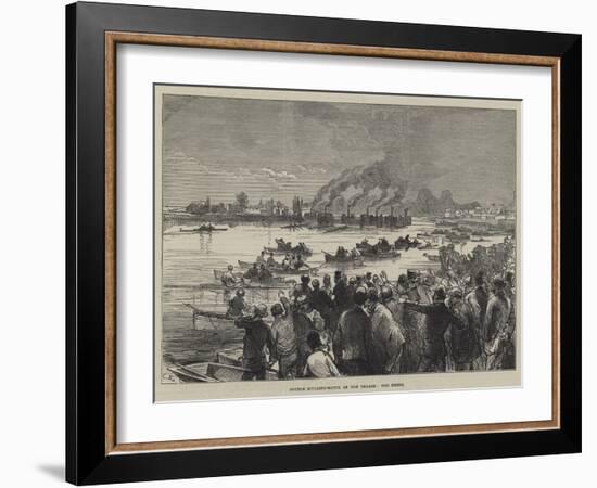 Double Sculling-Match on the Thames, the Finish-Charles Robinson-Framed Giclee Print