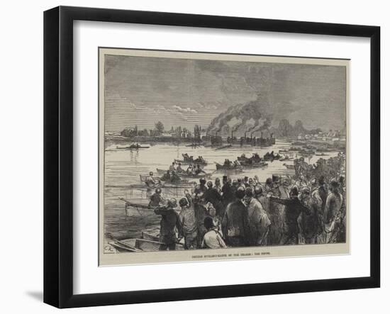 Double Sculling-Match on the Thames, the Finish-Charles Robinson-Framed Giclee Print