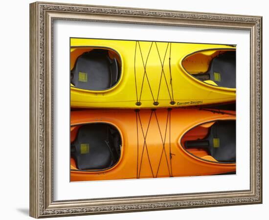 Double Sea Kayaks, Paihia, Bay of Islands, Northland, North Island, New Zealand-David Wall-Framed Photographic Print