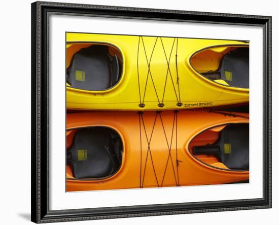 Double Sea Kayaks, Paihia, Bay of Islands, Northland, North Island, New Zealand-David Wall-Framed Photographic Print