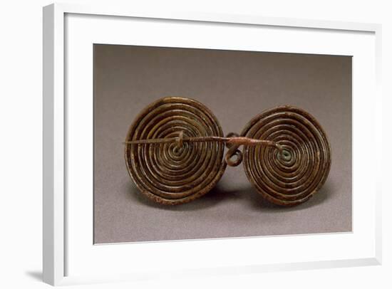 Double-Spiral Bronze Fibula-null-Framed Giclee Print