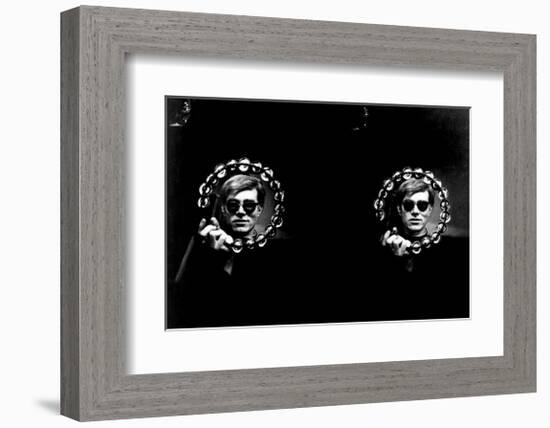 Double Tambourine, circa 1966-Andy Warhol/ Nat Finkelstein-Framed Giclee Print