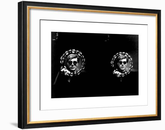 Double Tambourine, circa 1966-Andy Warhol/ Nat Finkelstein-Framed Giclee Print