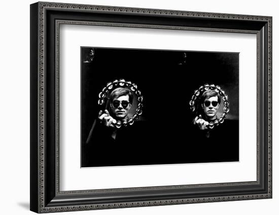 Double Tambourine, circa 1966-Andy Warhol/ Nat Finkelstein-Framed Art Print