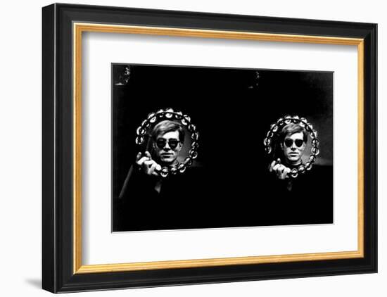 Double Tambourine, circa 1966-Andy Warhol/ Nat Finkelstein-Framed Art Print