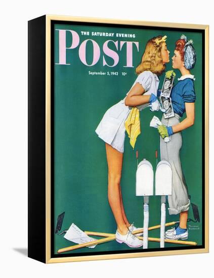 "Double Trouble for Willie Gillis" Saturday Evening Post Cover, September 5,1942-Norman Rockwell-Framed Premier Image Canvas