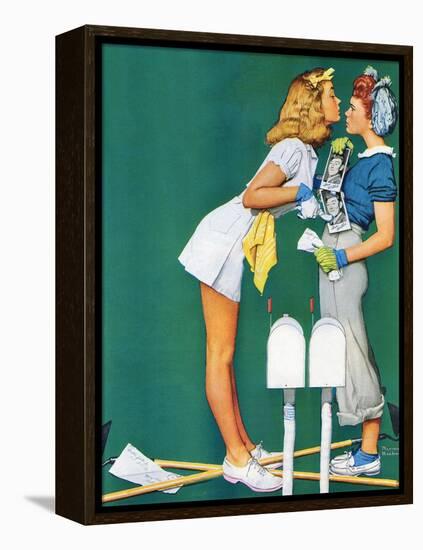 "Double Trouble for Willie Gillis", September 5,1942-Norman Rockwell-Framed Premier Image Canvas