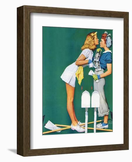 "Double Trouble for Willie Gillis", September 5,1942-Norman Rockwell-Framed Giclee Print