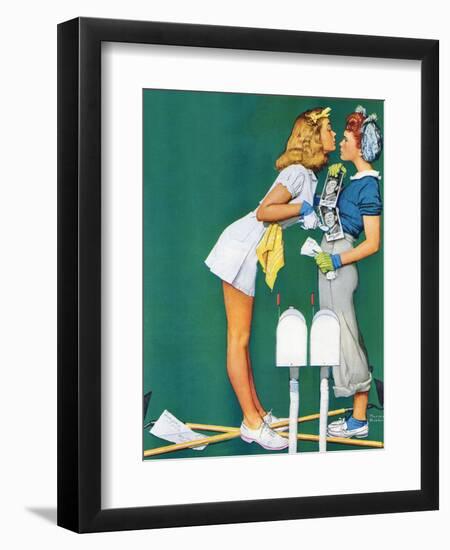 "Double Trouble for Willie Gillis", September 5,1942-Norman Rockwell-Framed Giclee Print