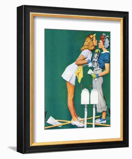 "Double Trouble for Willie Gillis", September 5,1942-Norman Rockwell-Framed Giclee Print