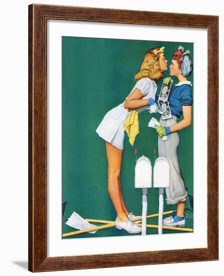 "Double Trouble for Willie Gillis", September 5,1942-Norman Rockwell-Framed Giclee Print