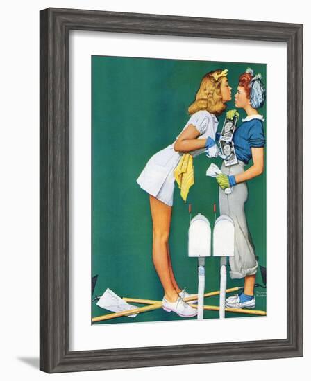 "Double Trouble for Willie Gillis", September 5,1942-Norman Rockwell-Framed Giclee Print