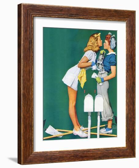 "Double Trouble for Willie Gillis", September 5,1942-Norman Rockwell-Framed Giclee Print